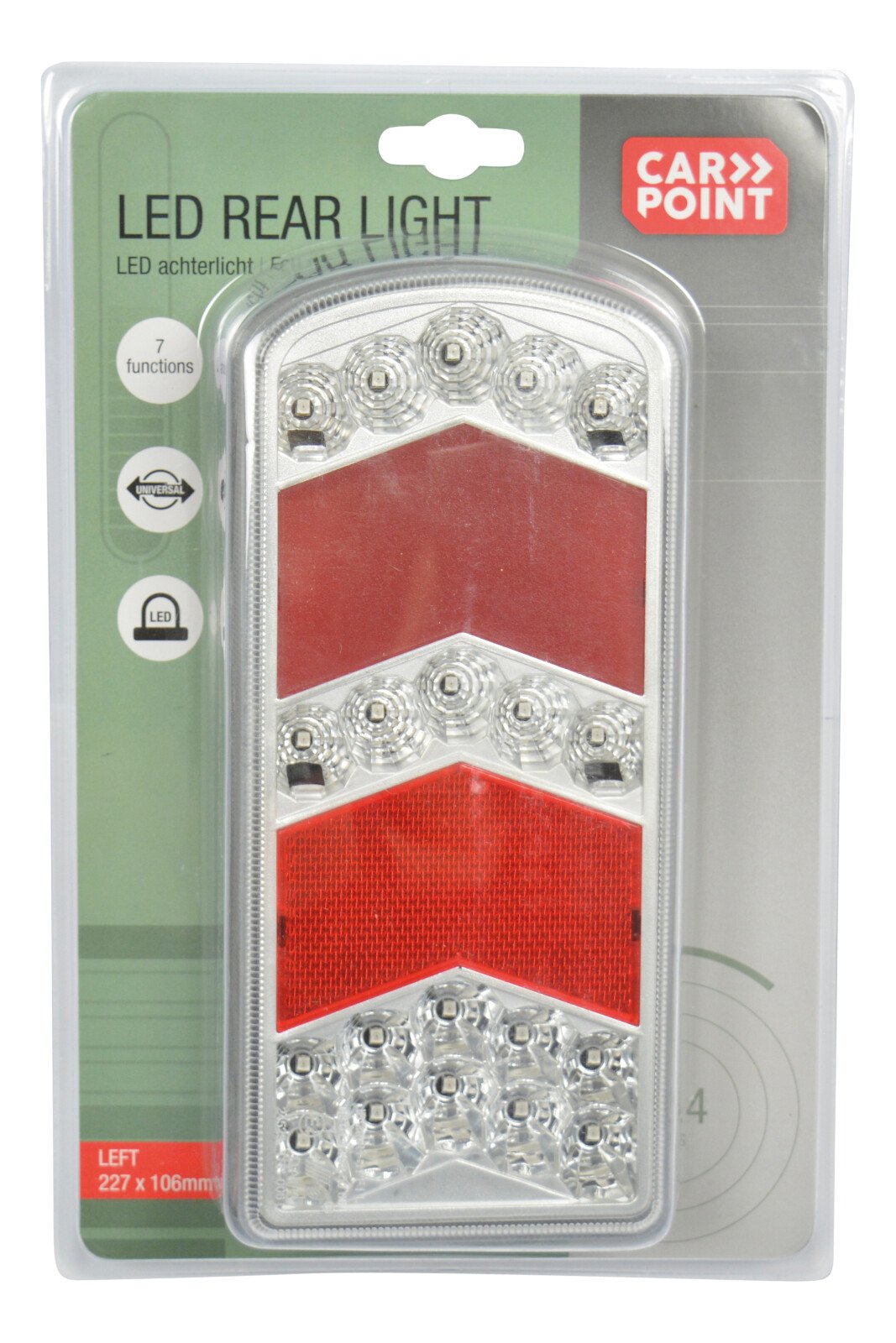 LED rear light 7funtions 227x106mm Carpoint - Left thumb