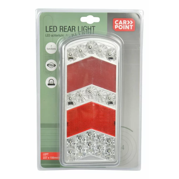 LED rear light 7funtions 227x106mm Carpoint - Left