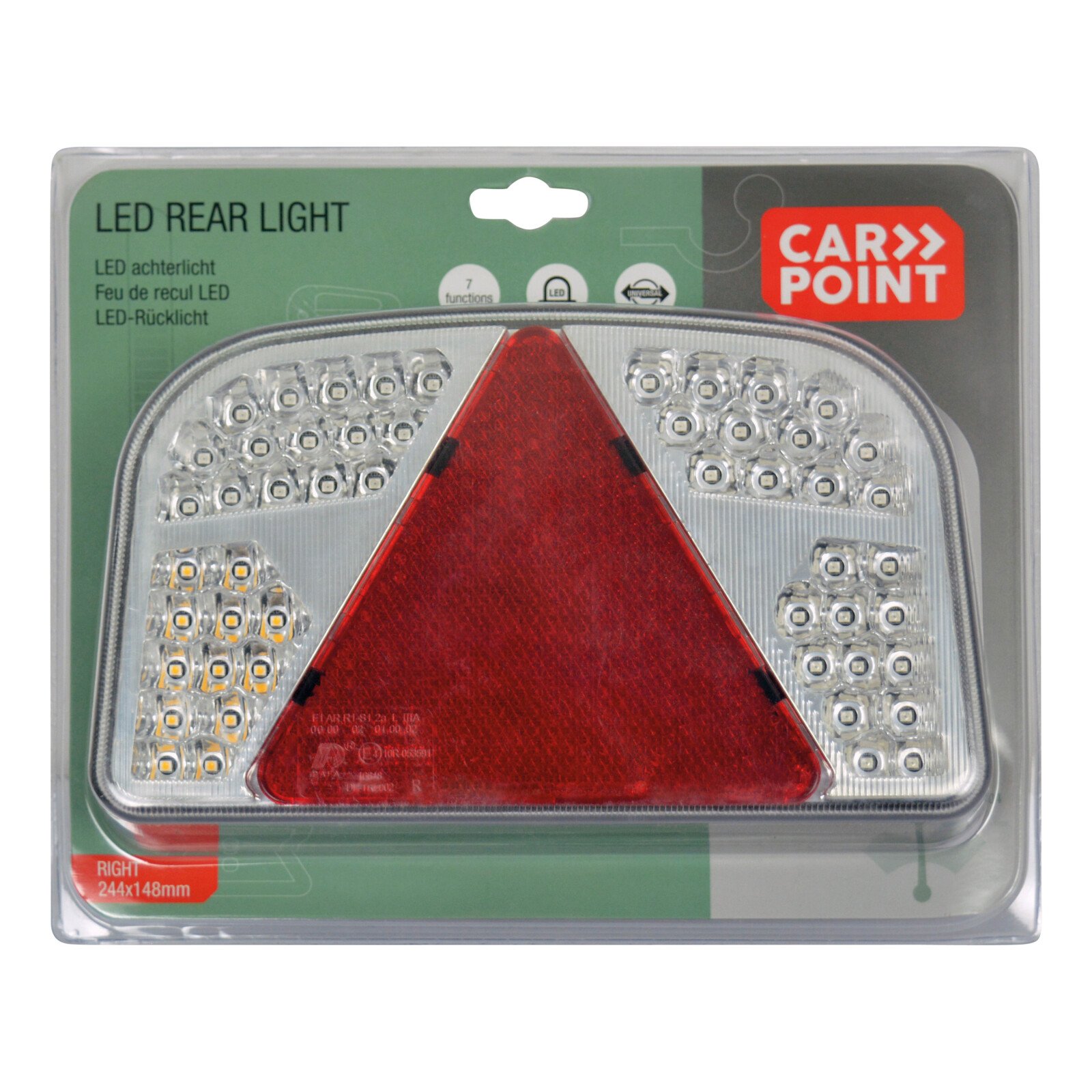 LED rear light 7funtions 244x148mm Carpoint - Right thumb