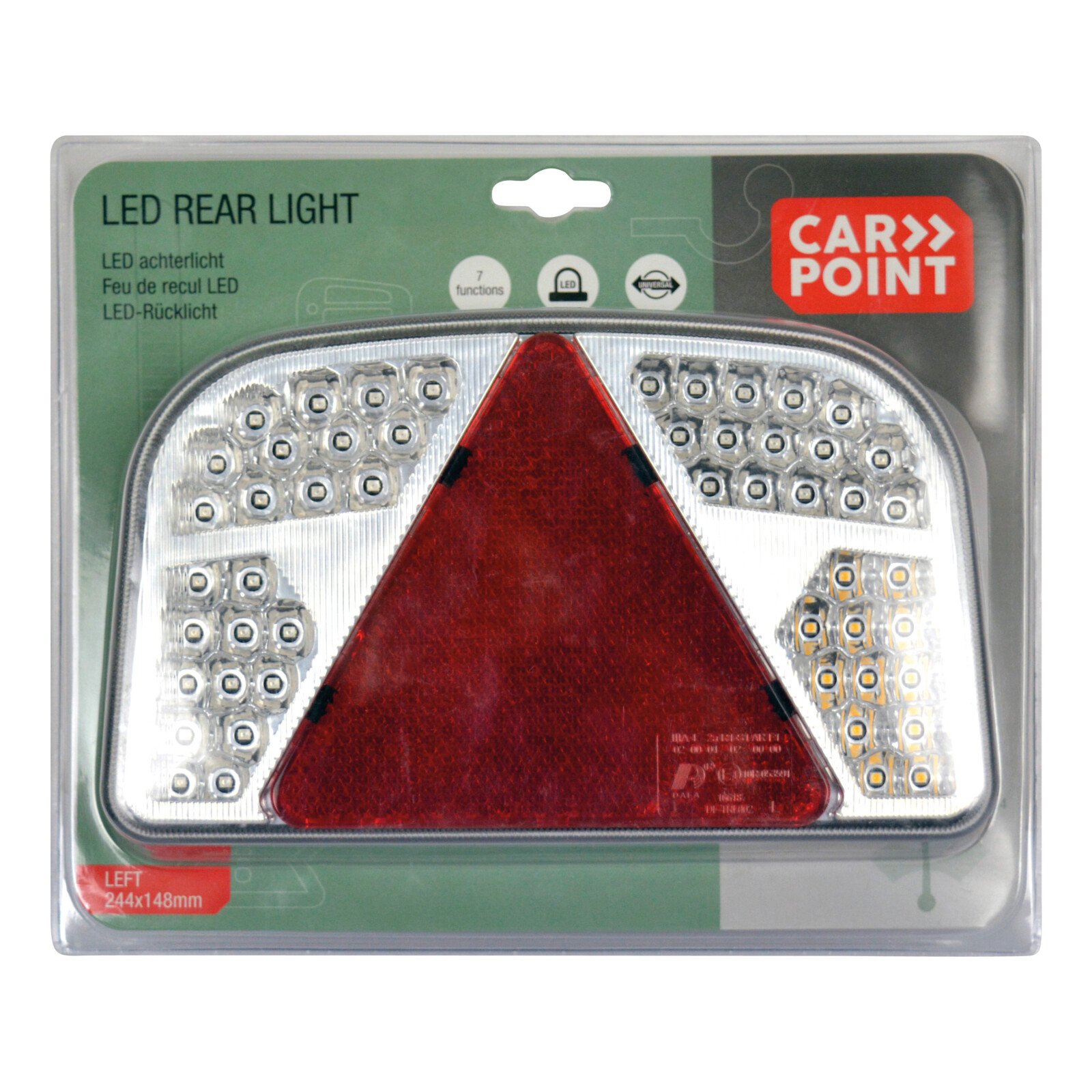LED rear light 7funtions 244x148mm Carpoint - Left thumb