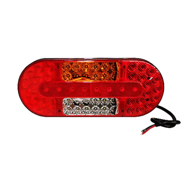 LED-es hátsó féklámpa ovális 12/24V 323x134mm - Jobb