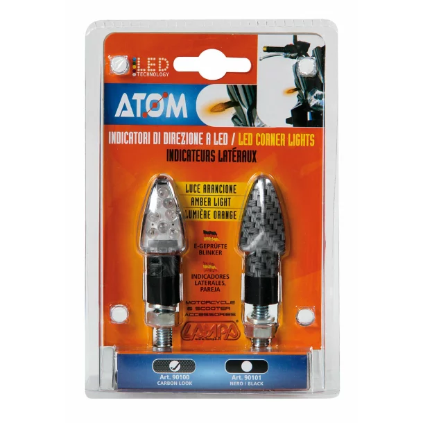 Atom, corner lights - 12V LED - Carbon