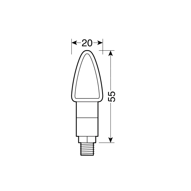 Lampi semnalizare directie mers Atom LED 12V 2buc - Carbon