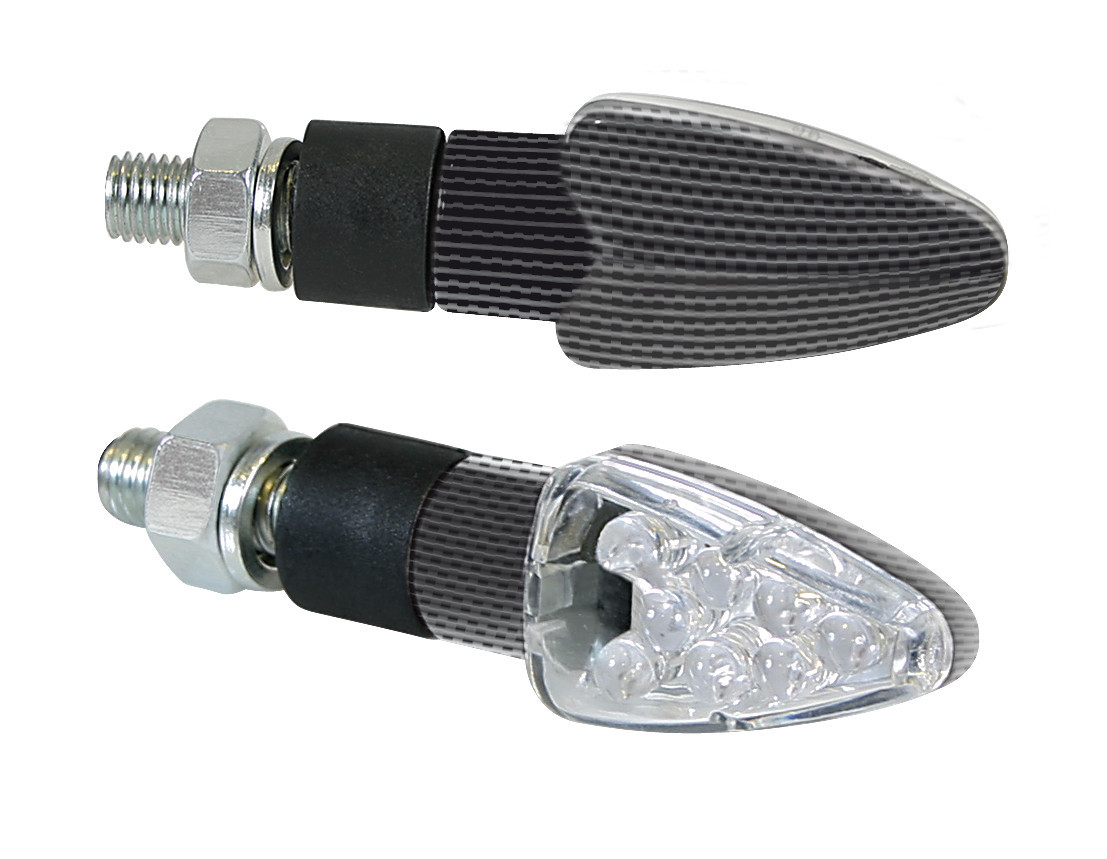 Lampi semnalizare directie mers Atom LED 12V 2buc - Carbon thumb