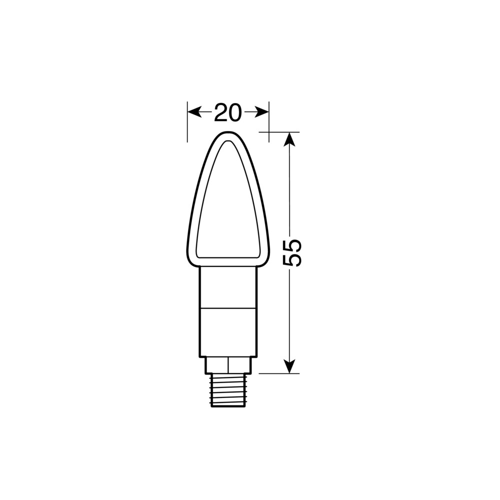 Irányjelzők Atom LED 12V 2db - Fekete thumb