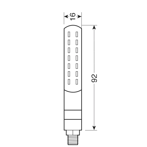 Szekvenciális irányjelzők és helyzetjelzők Line SQ LED 12V 2db - Elülső