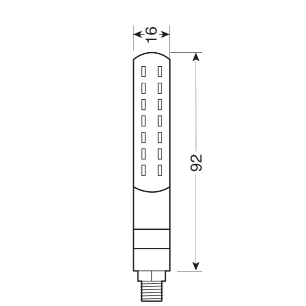 Lampi semnalizare directie mers lumina secventiala si pozitie/frana Line SQ LED 12V 2buc - Spate