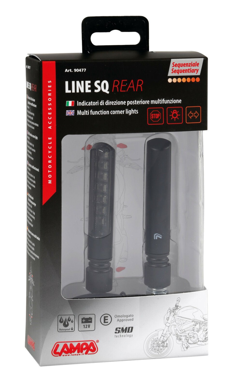 Line SQ Rear, sequentiary led corner lights and rear parking/stop lights - 12V LED thumb