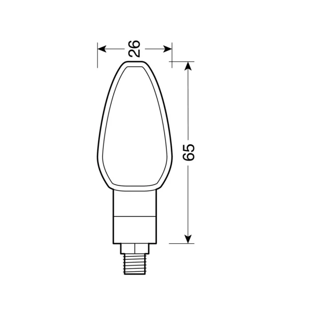 Irányjelzők Tuareg LED 12V 2db - Fekete