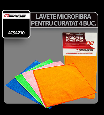 4Cars Microfiber towel pack 30x30cm 4pcs thumb