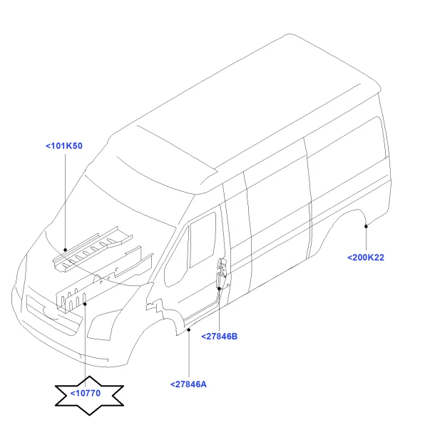 Lonjeron stanga fata Ford Transit 06- 1842331