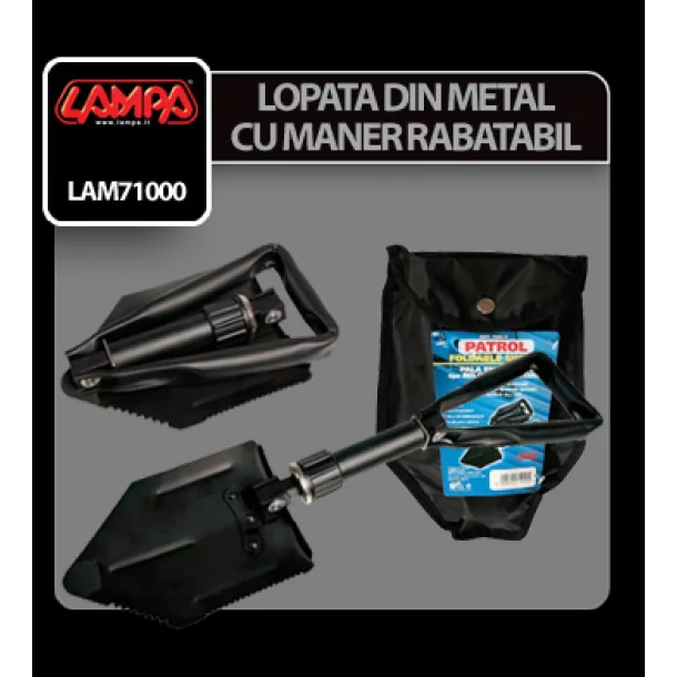 Lopata din metal cu maner rabatabil Patrol