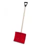 Snow shovel with wooden handle