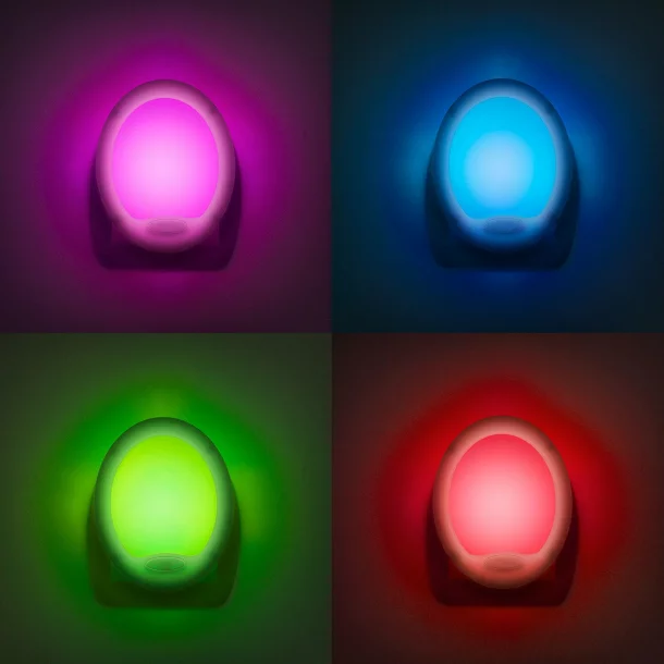 LED éjszakai fény, színváltós - Premium &quot;Smooth&quot; - 7 LED