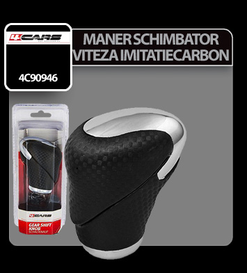 4Cars Carbon imitation gear shift knob thumb