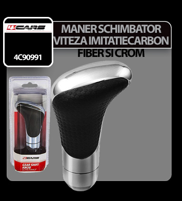 4Cars Carbon fiber imitation gear shift knob thumb