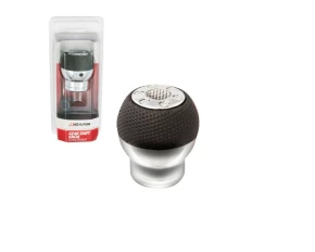 4Cars Leather imitation gear shift knob round black