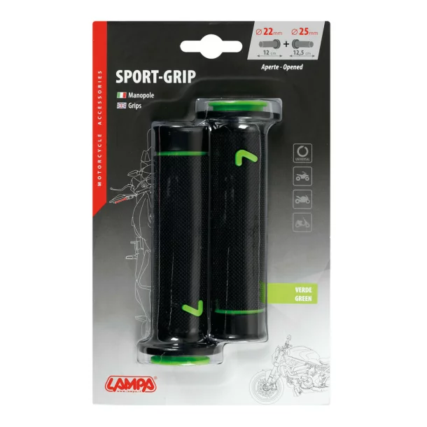 Univerzális markolatok Sport-Grip 2db - Fekete/Zöld
