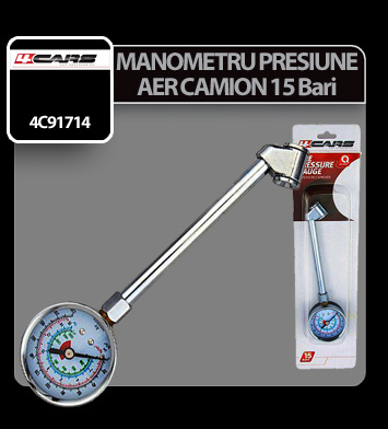 4Cars Truck tire pressure gauge 15 Bar thumb