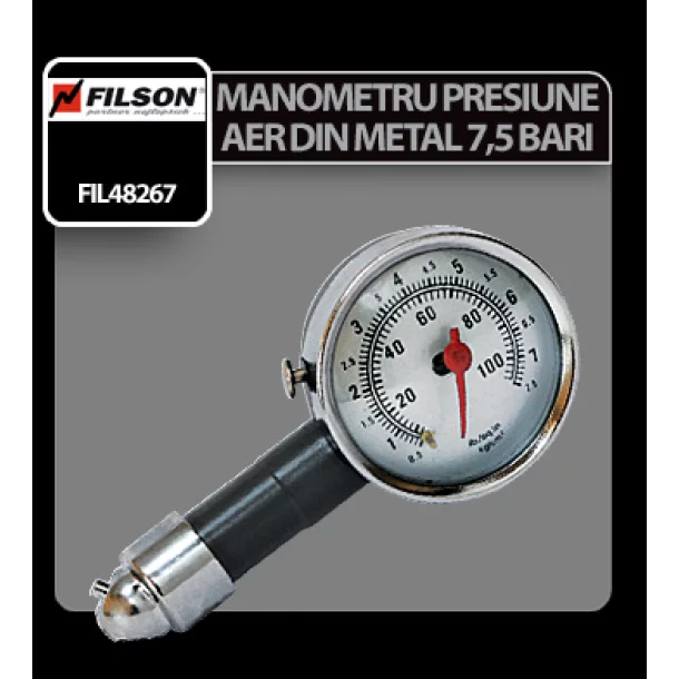 Manometru presiune aer din metal 7,5Bar Filson