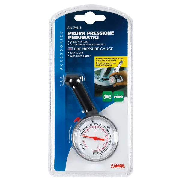 Plastic tire pressure gauge 3,9Bar