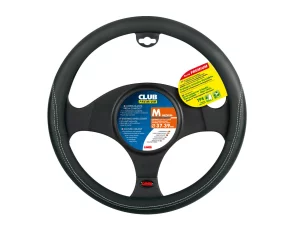 Club, TPE steering wheel cover - M - Ø 37/39 cm - Black