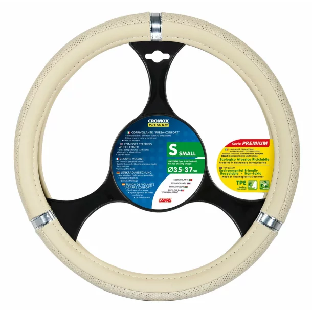 Cromox, TPE steering wheel cover - S - Ø 35/37 cm - Beige