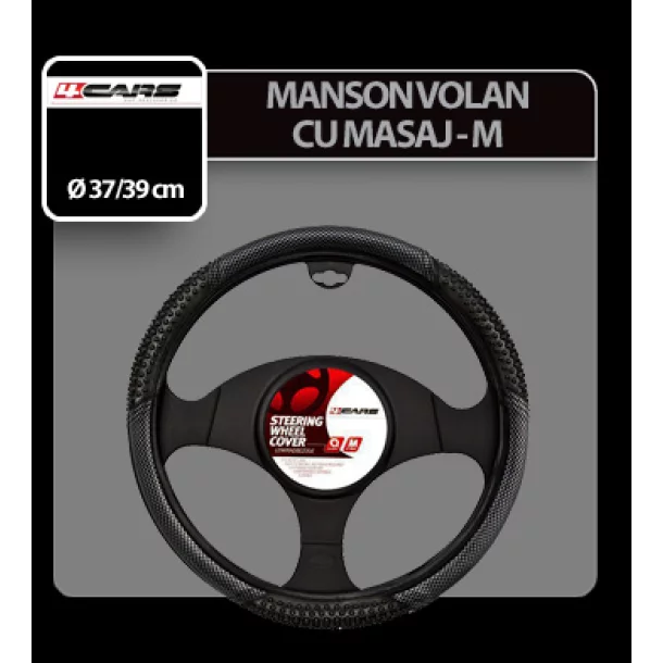 4Cars Massage steering wheel cover - M - Ø 37-39 cm