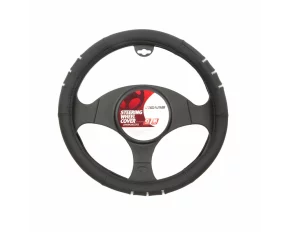 Elegance steering wheel cover - Ø 37-39 cm- Black/Chrome