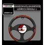 Wood imitation, steering wheel cover - L - Ø 39/41 cm