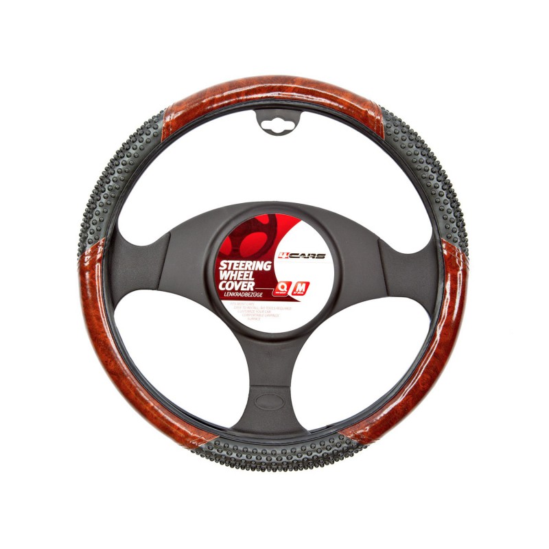 Wood imitation, steering wheel cover - L - Ø 39/41 cm thumb