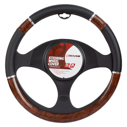 4Cars Mahogany imitation, steering wheel cover - M - Ø 37/39 cm thumb