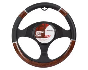 4Cars Mahogany imitation, steering wheel cover - M - Ø 37/39 cm