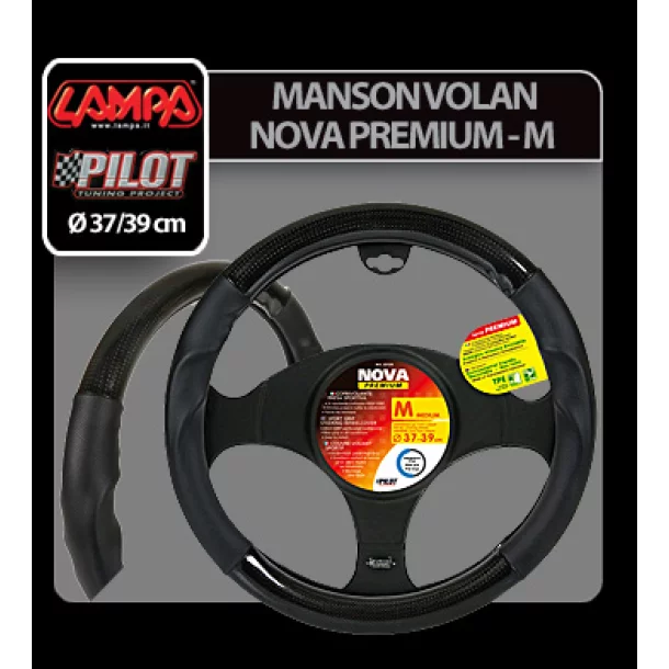 Nova, TPE steering wheel cover - M - Ø 37/39 cm