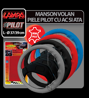Manson volan piele Pilot - Lampa - L - Ø 37-39cm - Negru thumb