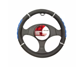Sport steering wheel cover - Ø 37-39 cm- Black/Blue