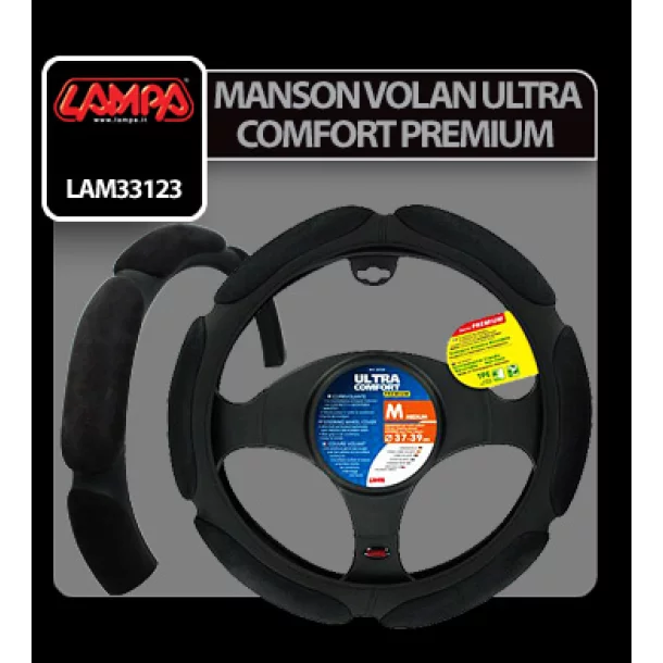 Ultra-Comfort, TPE steering wheel cover - M - Ø 37/39 cm