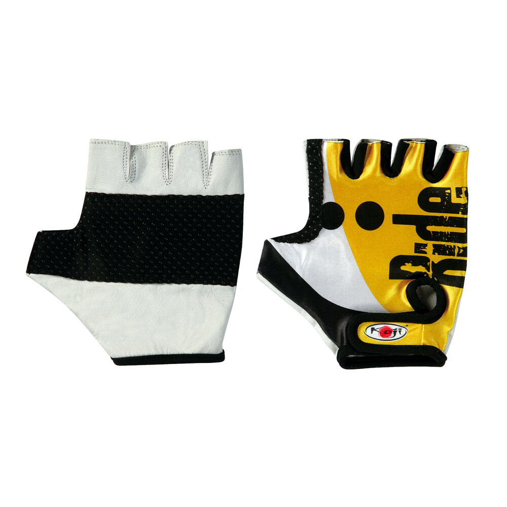 Biker-Pro, bike gloves - L - Yellow/White thumb