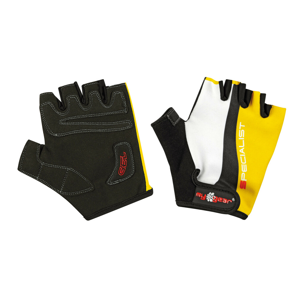 Specialist Easy, bike gloves - L - White/Yellow thumb