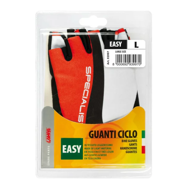 Specialist Easy, bike gloves - L - White/Red