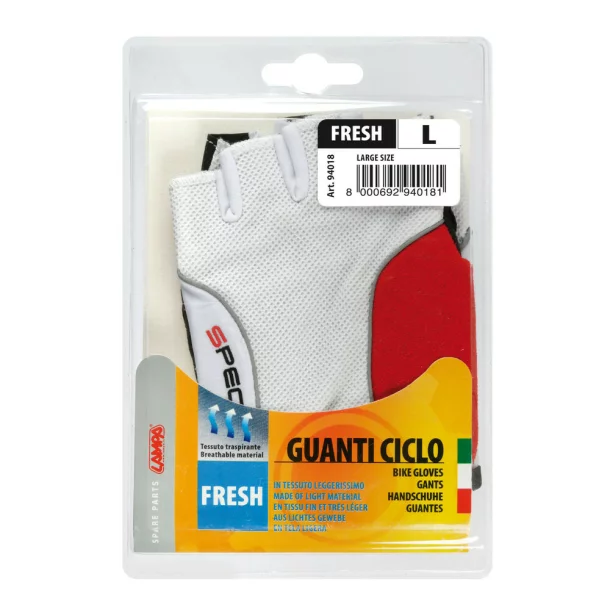 Specialist Fresh, bike gloves - L - White/Red