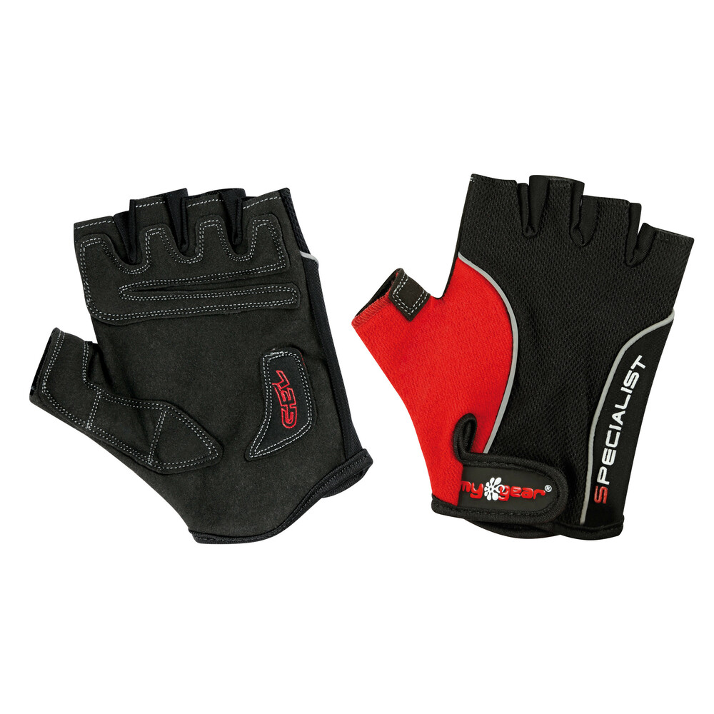 Specialist Fresh, bike gloves - L - Black/Red thumb