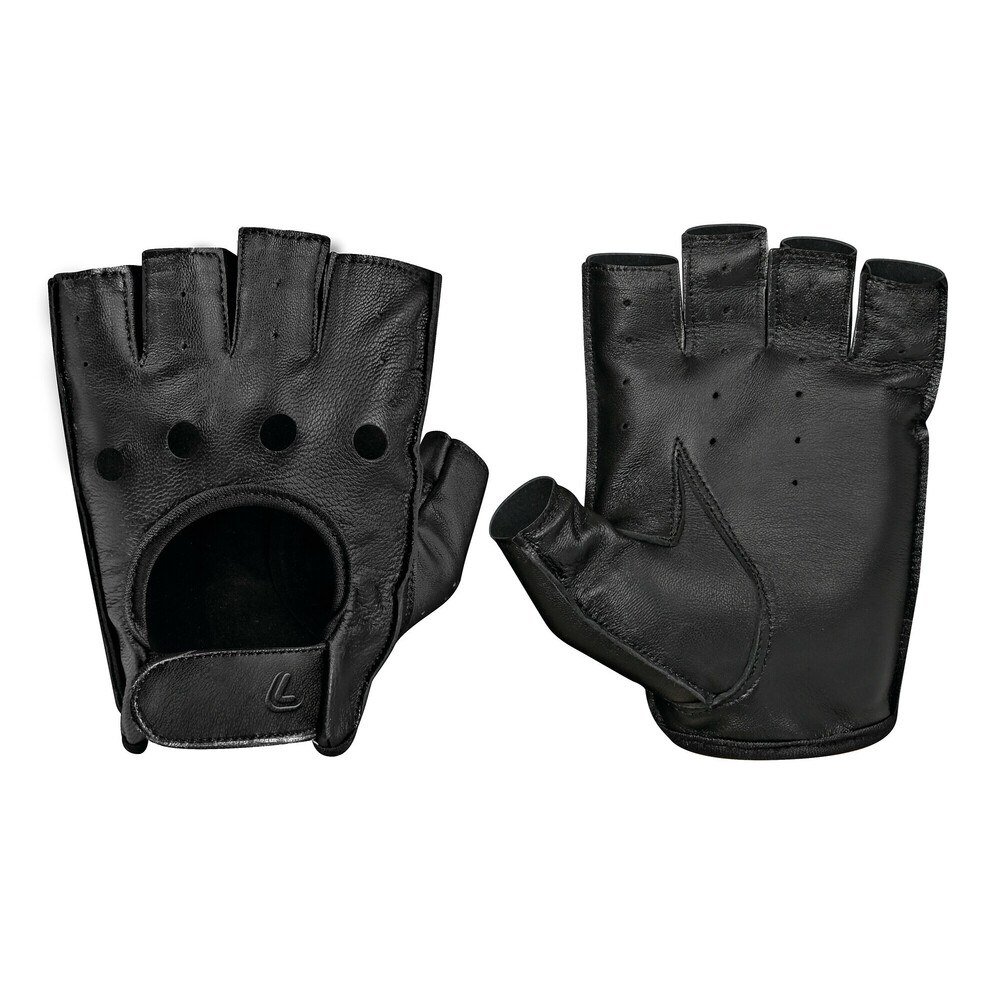 Pilot-2 half finger driving gloves - M - Black thumb