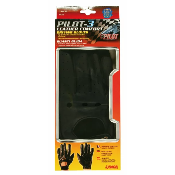 Pilot-3 driving gloves - XL - Black