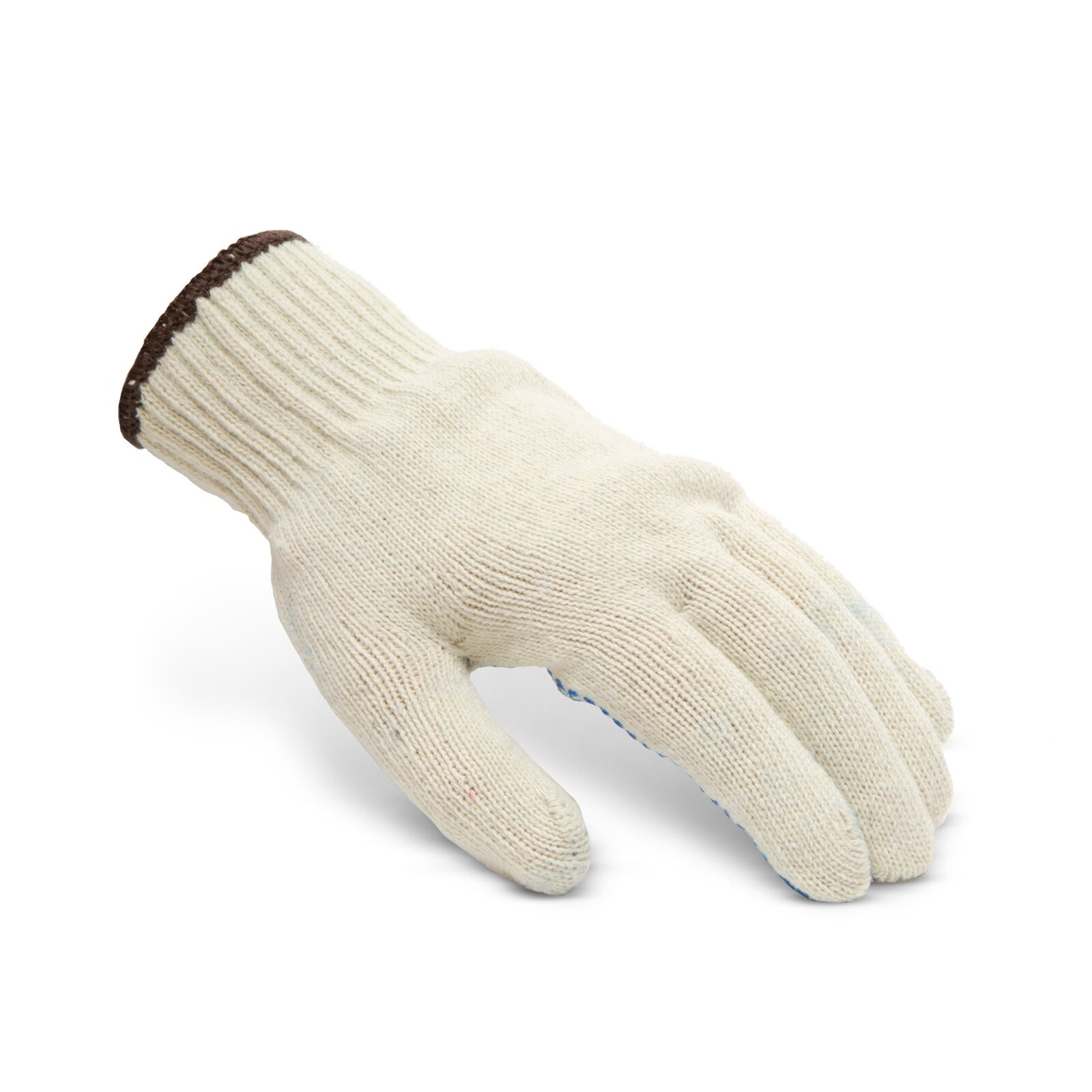 Non-slip cotton gloves with pvc dots - L thumb