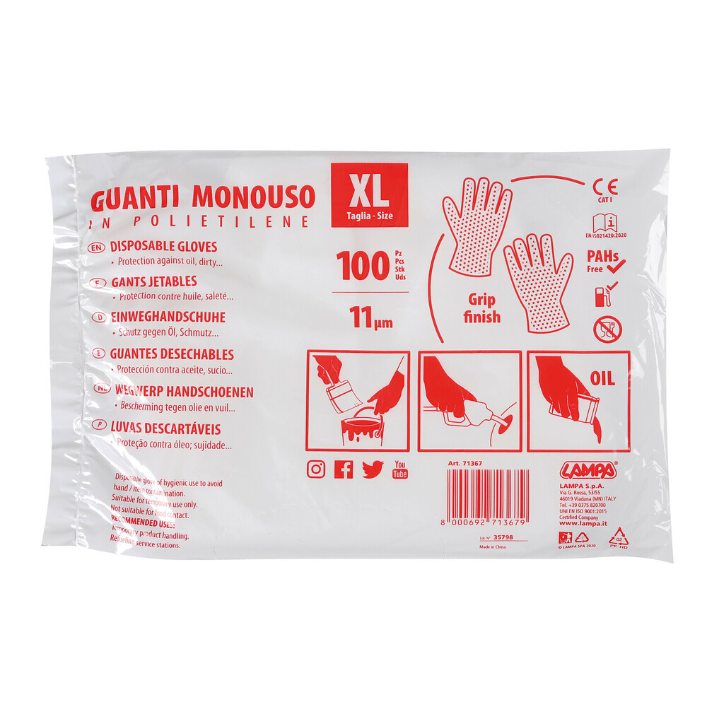 Manusi de unica folosinta 100buc - Marimea XL thumb