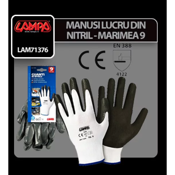 Nitrile gloves - 9 - L