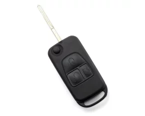 Mercedes Benz - Carcasa tip cheie briceag cu 3 butoane, lama 2 &quot;piste&quot;