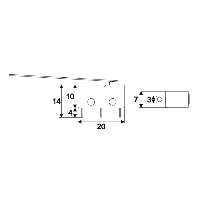 Microintrerupator 1 circuit 5(2)A-250V ON-ON thumb