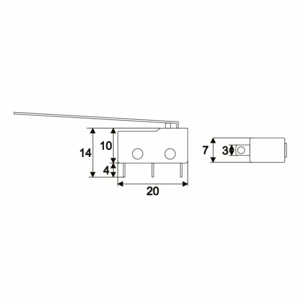 Microintrerupator 1 circuit 5(2)A-250V ON-ON
